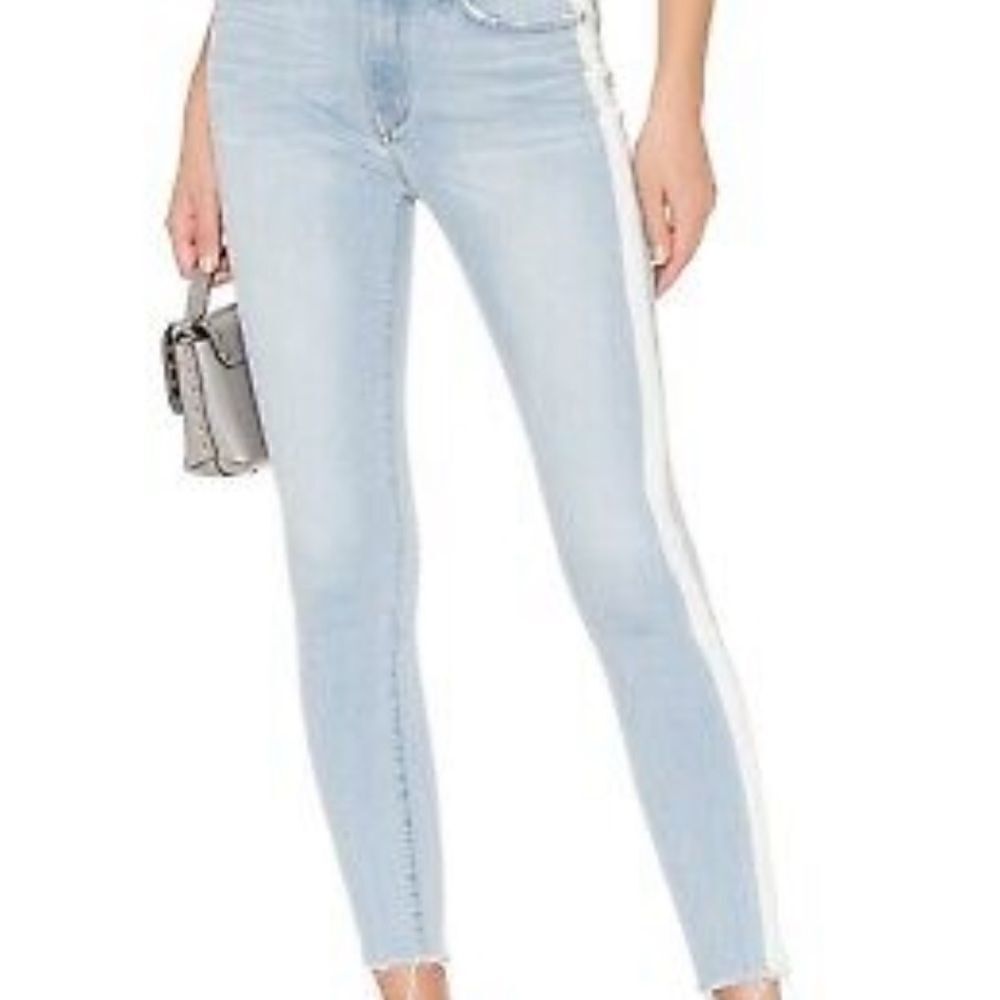 Lovers + Friends Mason Skinny Jeans Side Stripe Women's Jean Size 23